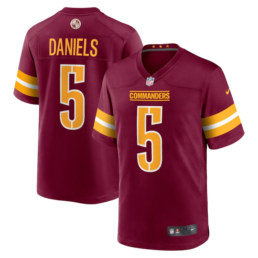 Jayden Daniels #5 Washington Commanders Game Jersey - Men's | Burgundy