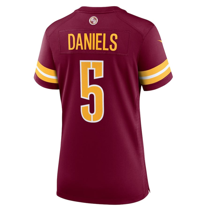 Jayden Daniels #5 Washington Commanders Super Bowl LIX Game Jersey - Women's | Burgundy - Image 3