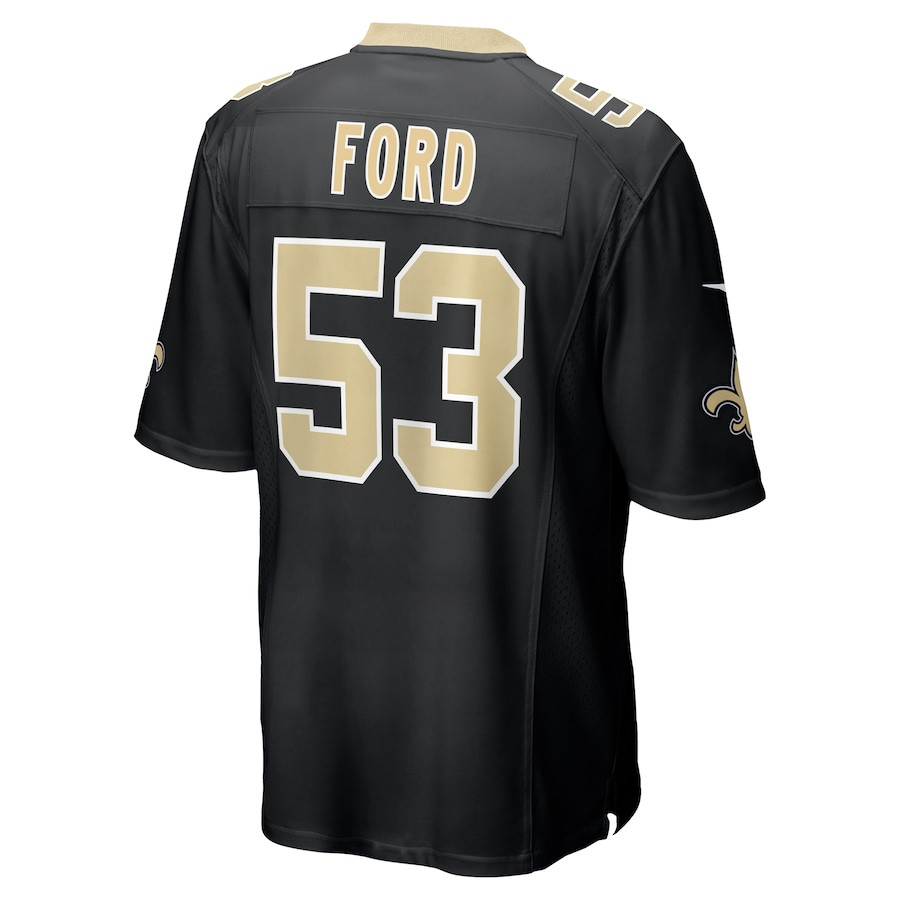 Jaylan Ford #53 New Orleans Saints Game Jersey - Men's | Black - Image 3
