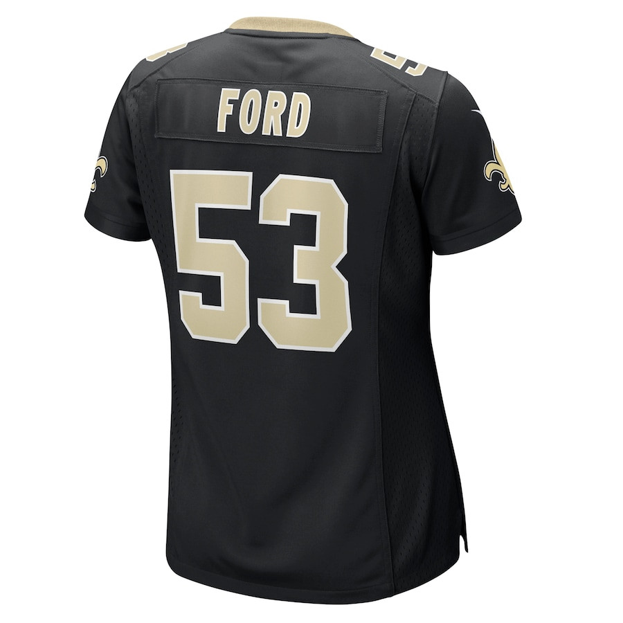 Jaylan Ford #53 New Orleans Saints Game Jersey - Women's | Black - Image 3