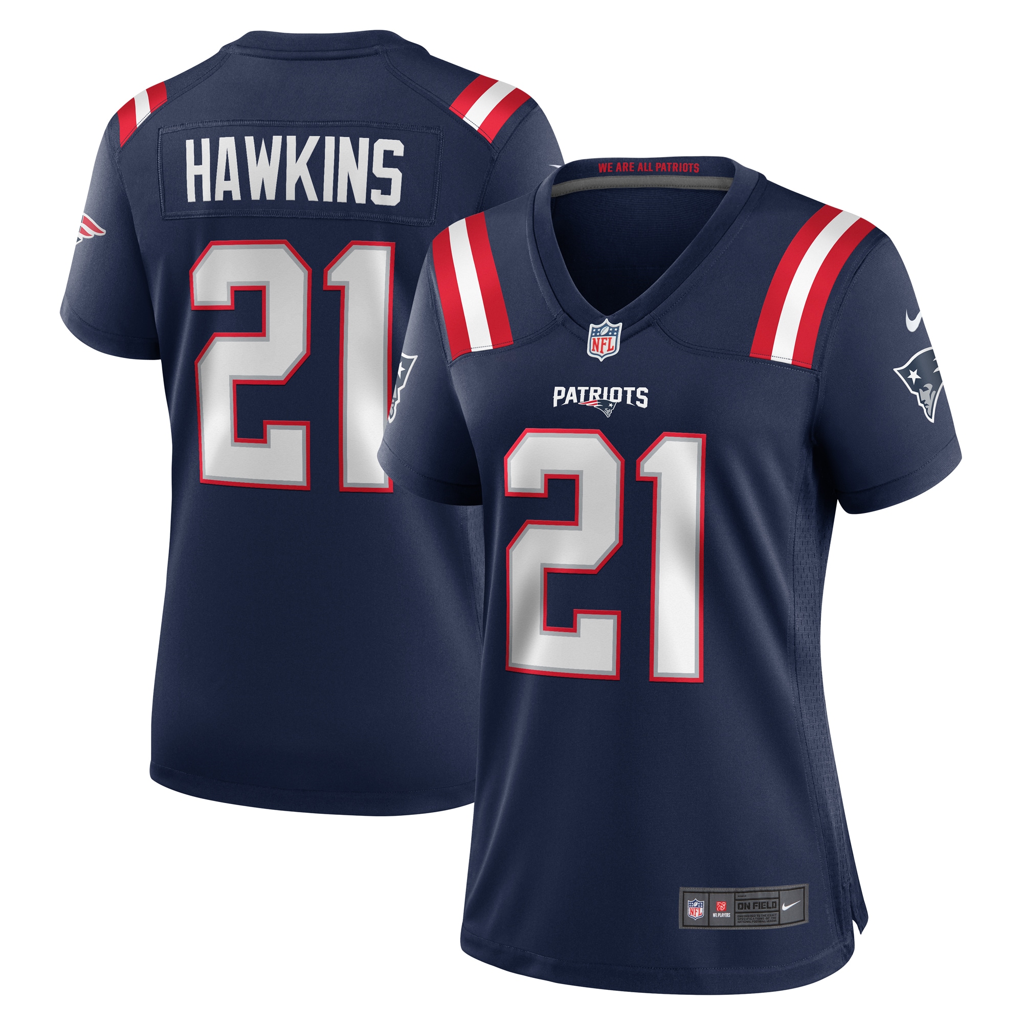 Jaylinn Hawkins New England Patriots Game Jersey - Women's