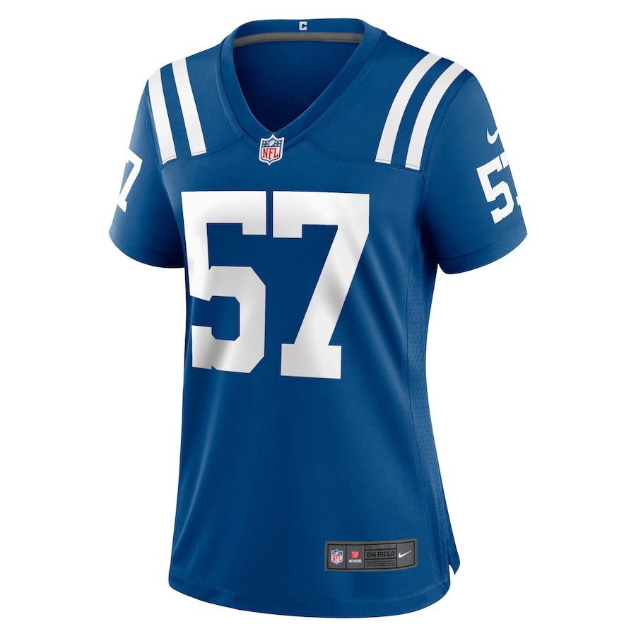 Alternative view of Jaylon Carlies #57 Indianapolis Colts Game Jersey - Women's | Royal