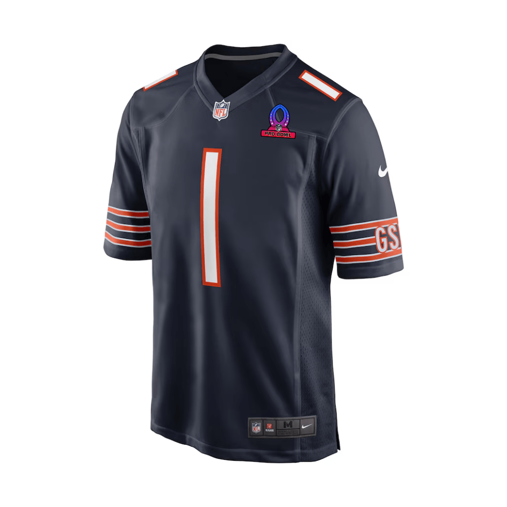 Alternative view of Jaylon Johnson #1 Chicago Bears Game Jersey - Men's | Navy