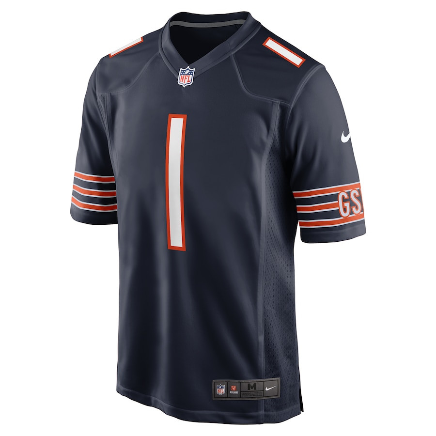 Alternative view of Jaylon Johnson #1 Chicago Bears Game Jersey - Men's | Navy