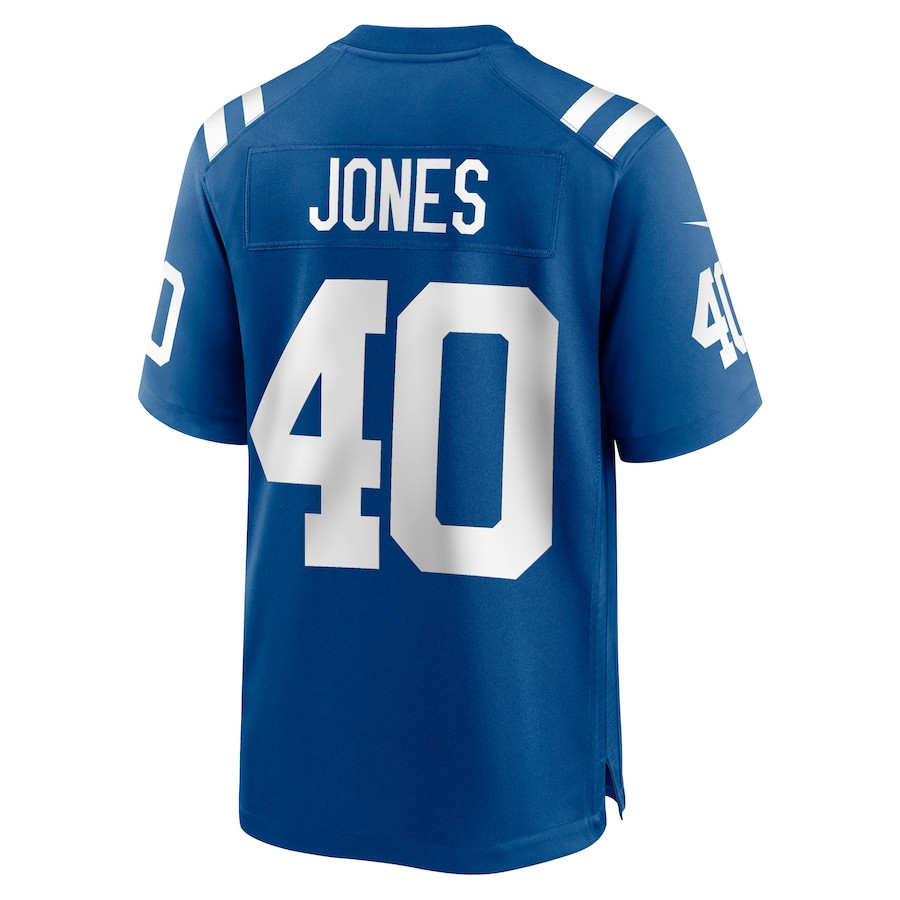 Jaylon Jones #40 Indianapolis Colts Game Jersey - Men's | Royal - Image 3