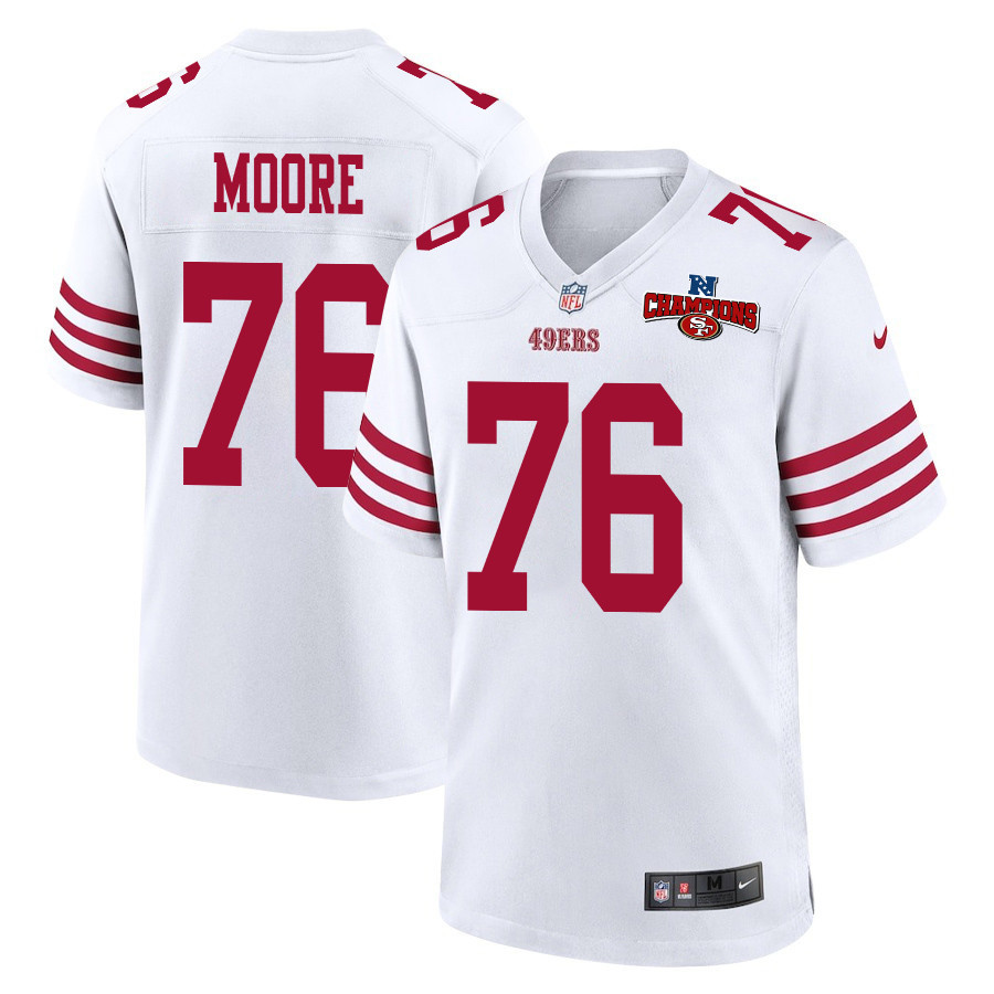 Jaylon Moore #76 San Francisco 49ers Game Jersey - Men's | White