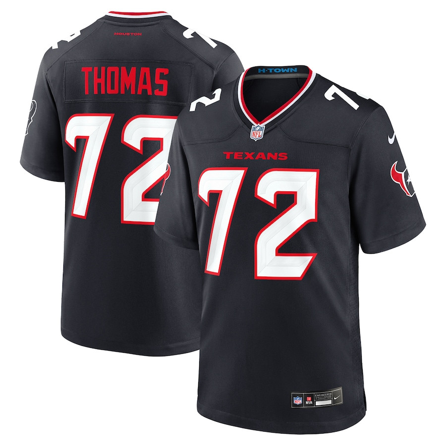 Jaylon Thomas #72 Houston Texans Game Jersey - Men's | Navy