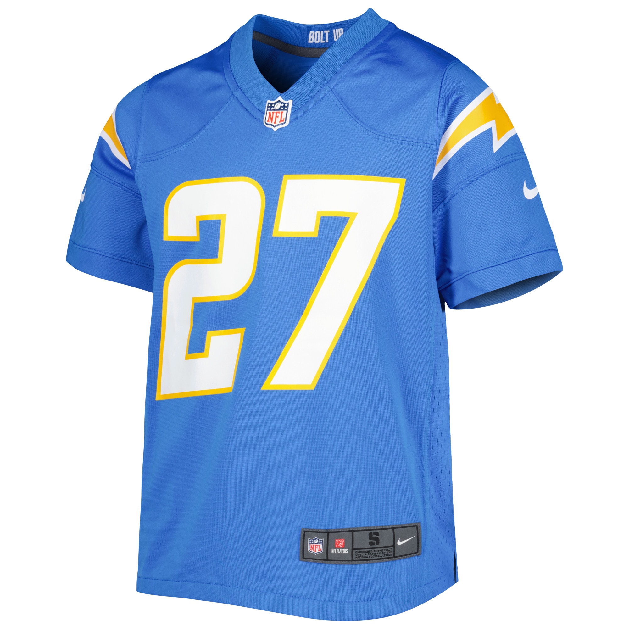 Alternative view of JC Jackson Los Angeles Chargers Game Jersey - Youth