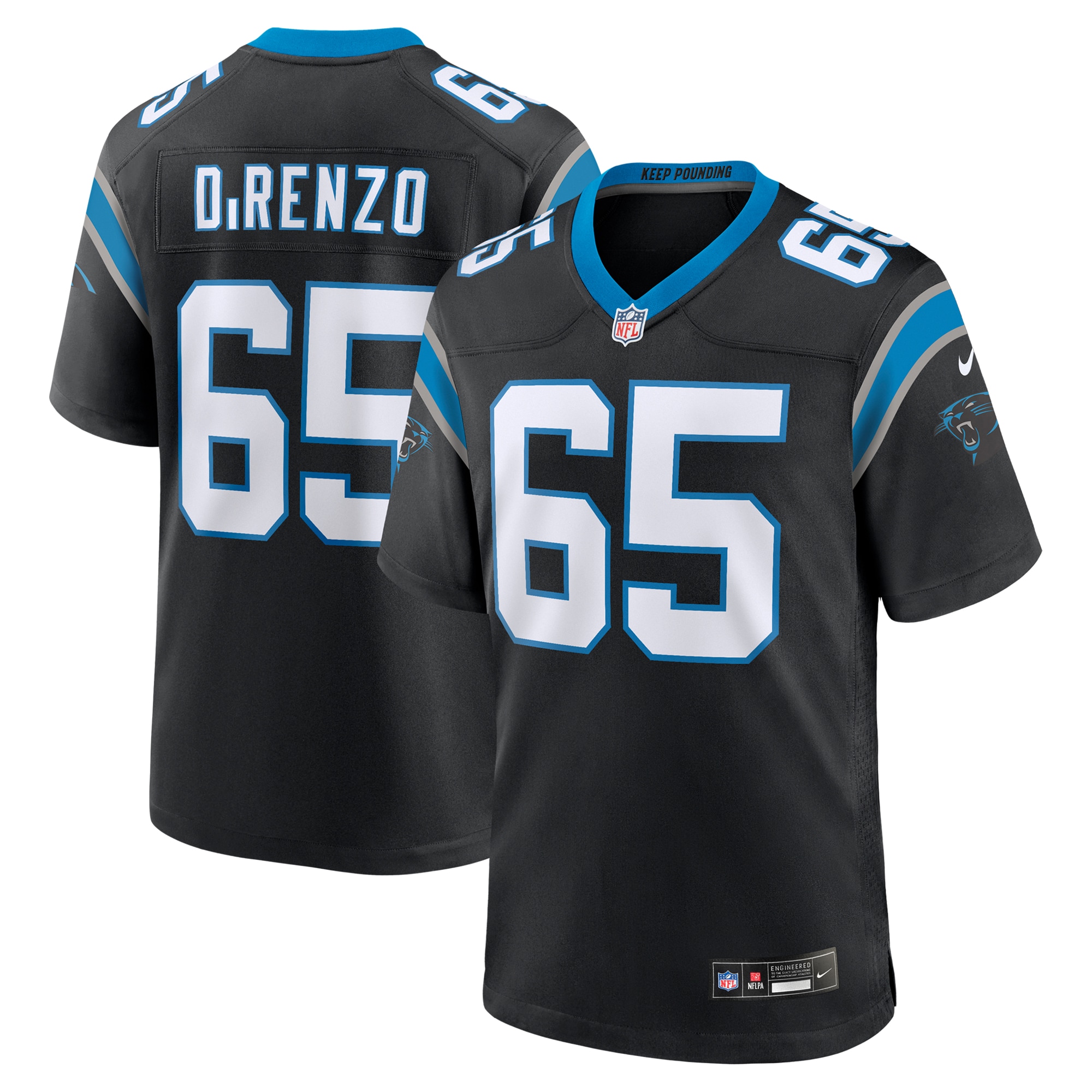 J.D. DiRenzo Carolina Panthers Game Jersey - Men's