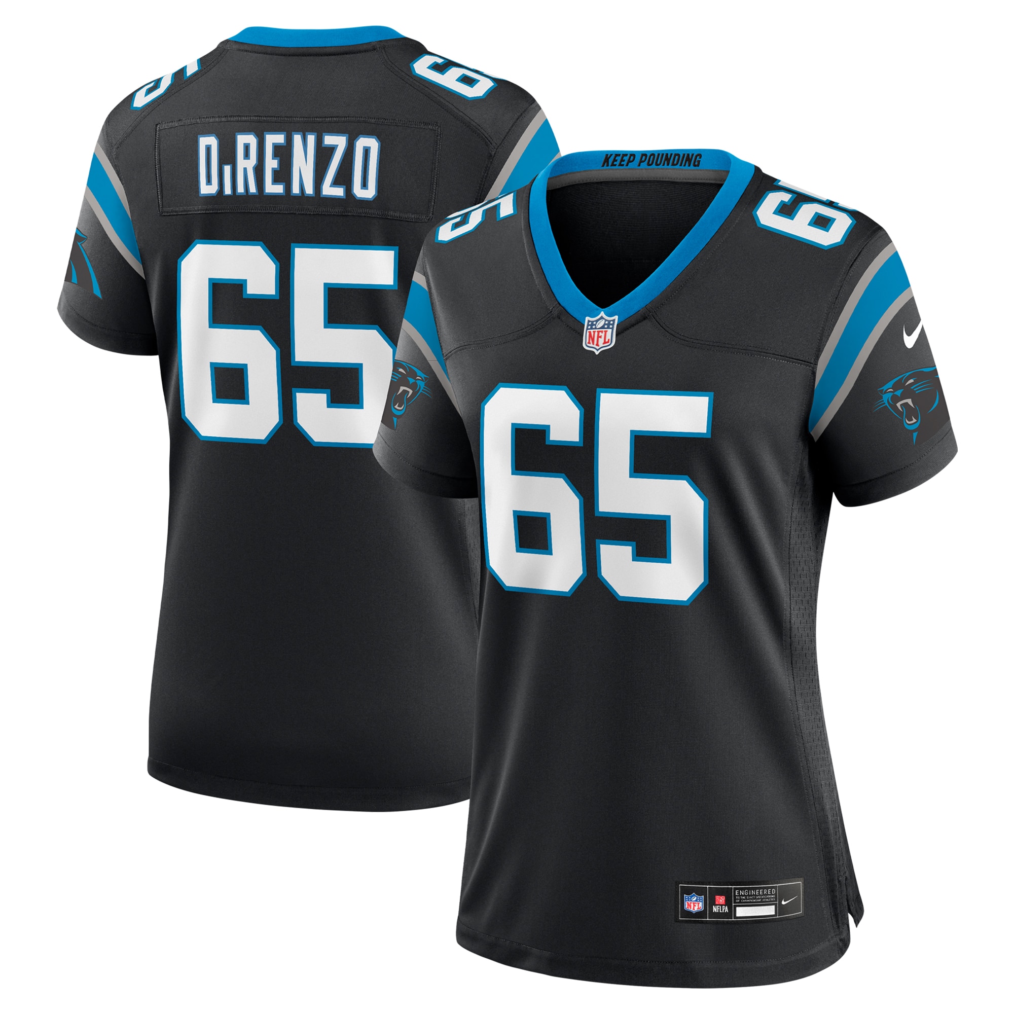 J.D. DiRenzo Carolina Panthers Game Jersey - Women's