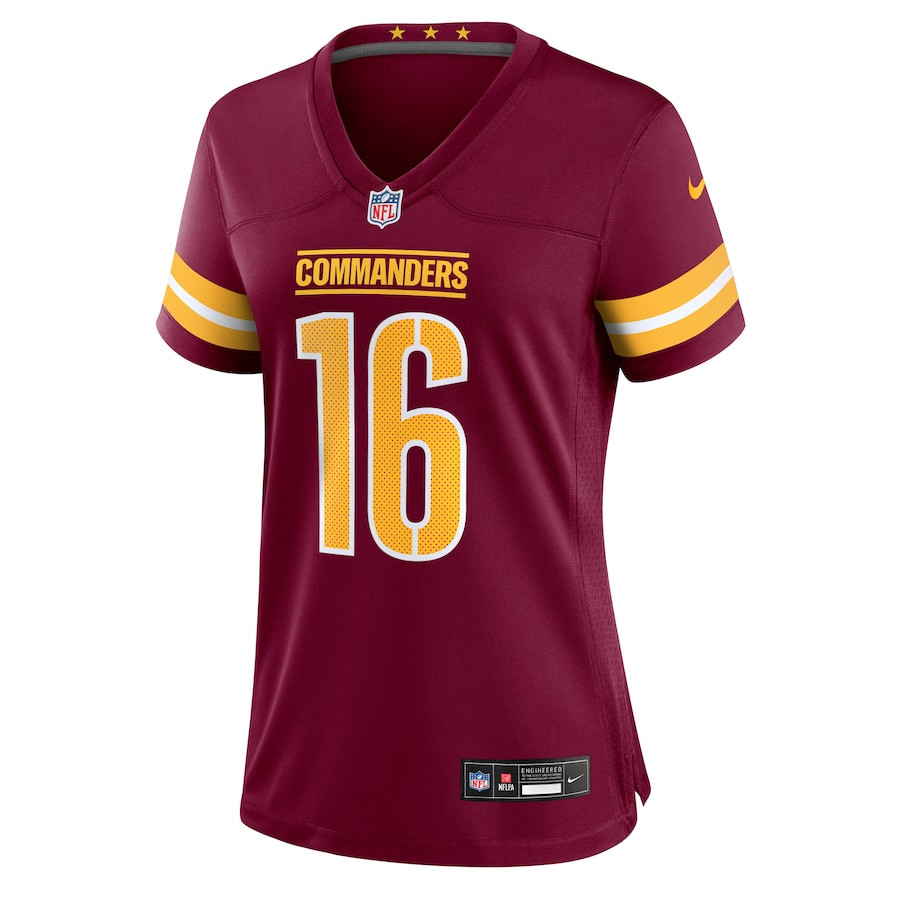 Alternative view of Jeff Driskel #16 Washington Commanders Game Jersey - Women's | Burgundy