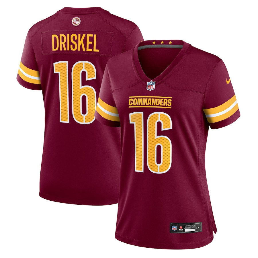 Jeff Driskel #16 Washington Commanders Game Jersey - Women's | Burgundy