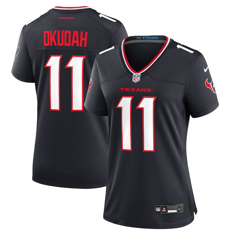 Jeff Okudah #11 Houston Texans Game Jersey - Women's | Navy