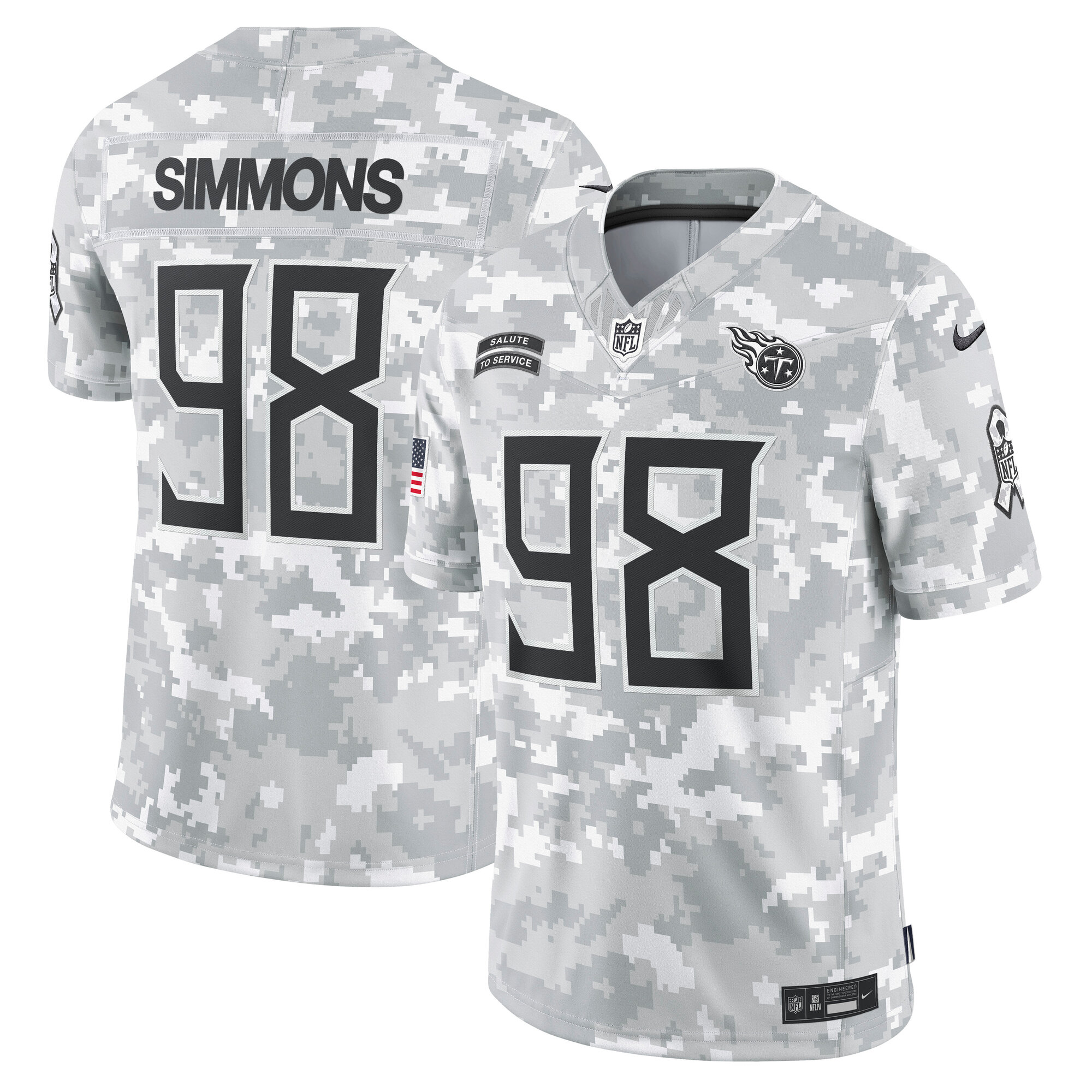 Jeffery Simmons Tennessee Titans Salute To Service Limited Jersey - Men's