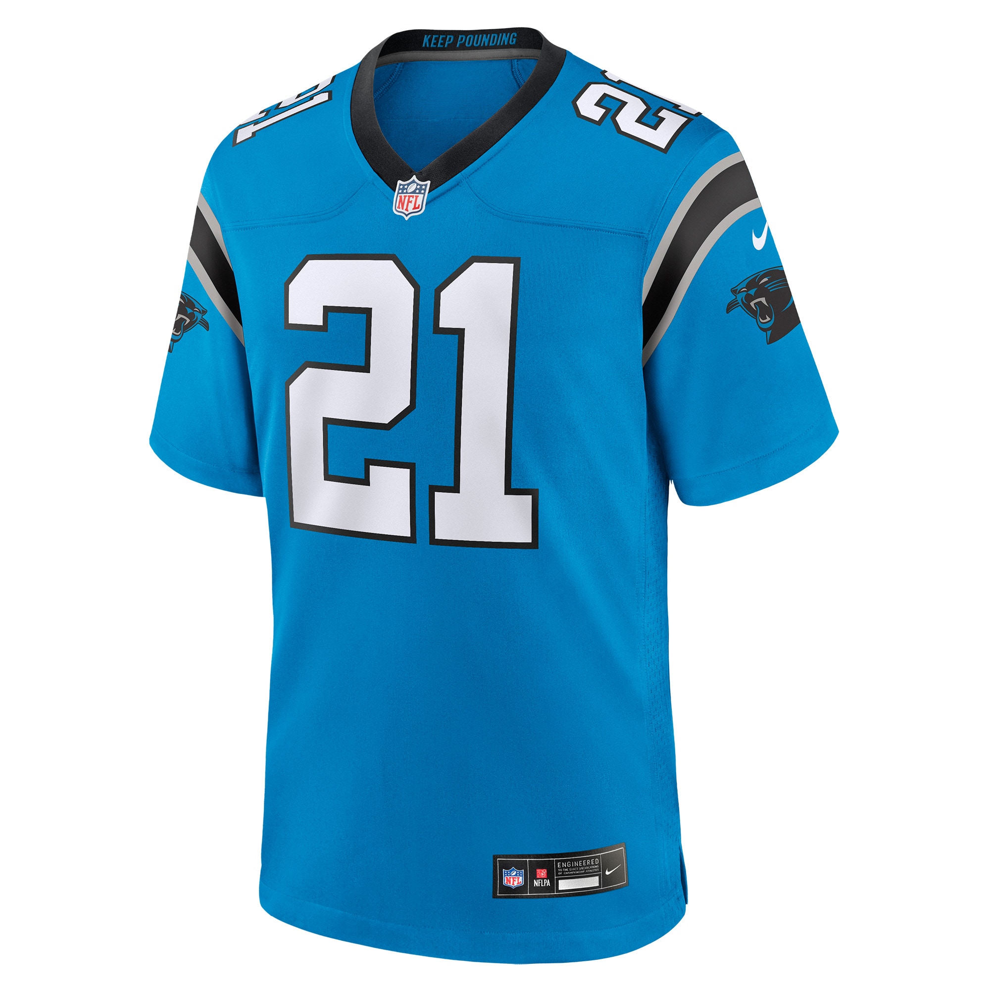 Alternative view of Jeremy Chinn Carolina Panthers Alternate Game Jersey - Men's
