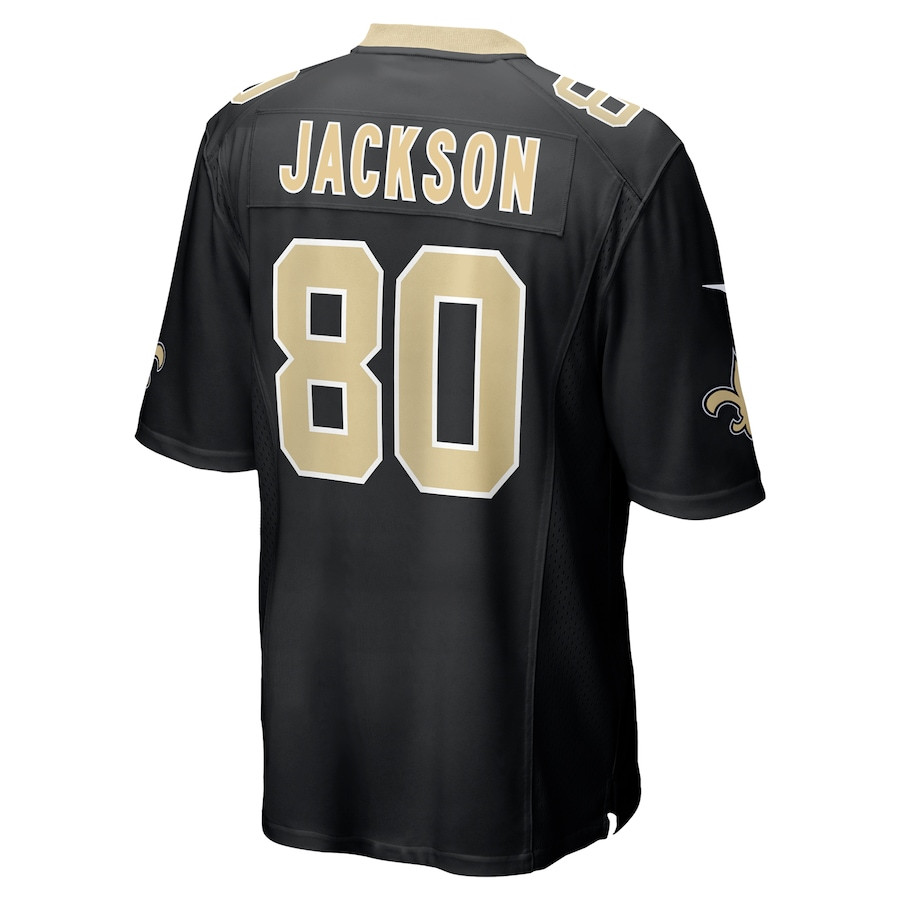 Jermaine Jackson #80 New Orleans Saints Game Jersey - Men's | Black - Image 3