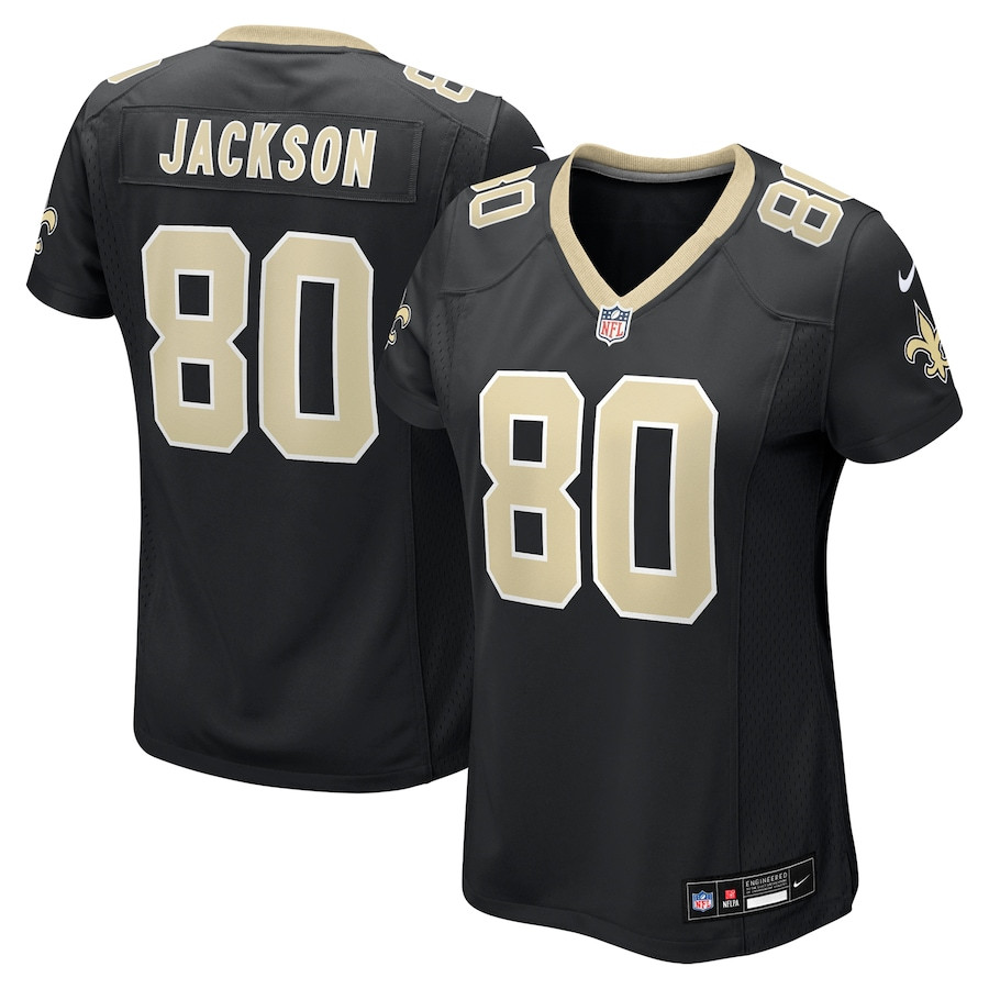 Jermaine Jackson #80 New Orleans Saints Game Jersey - Women's | Black