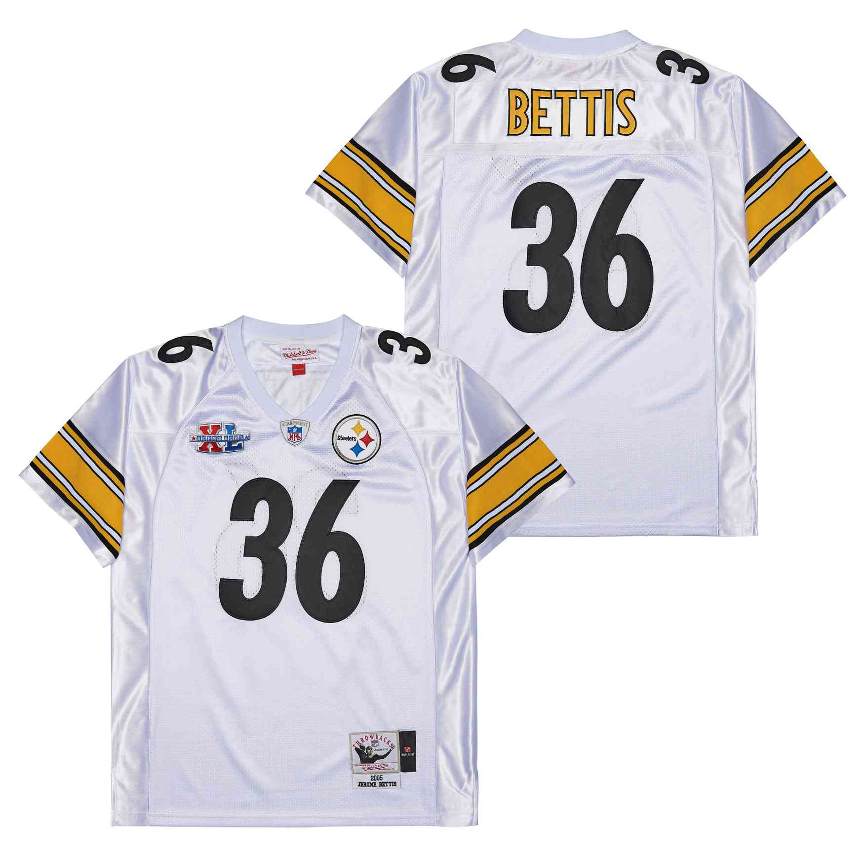 Jerome Bettis #36 Pittsburgh Steelers Super Bowl Game Jersey - Men's | White