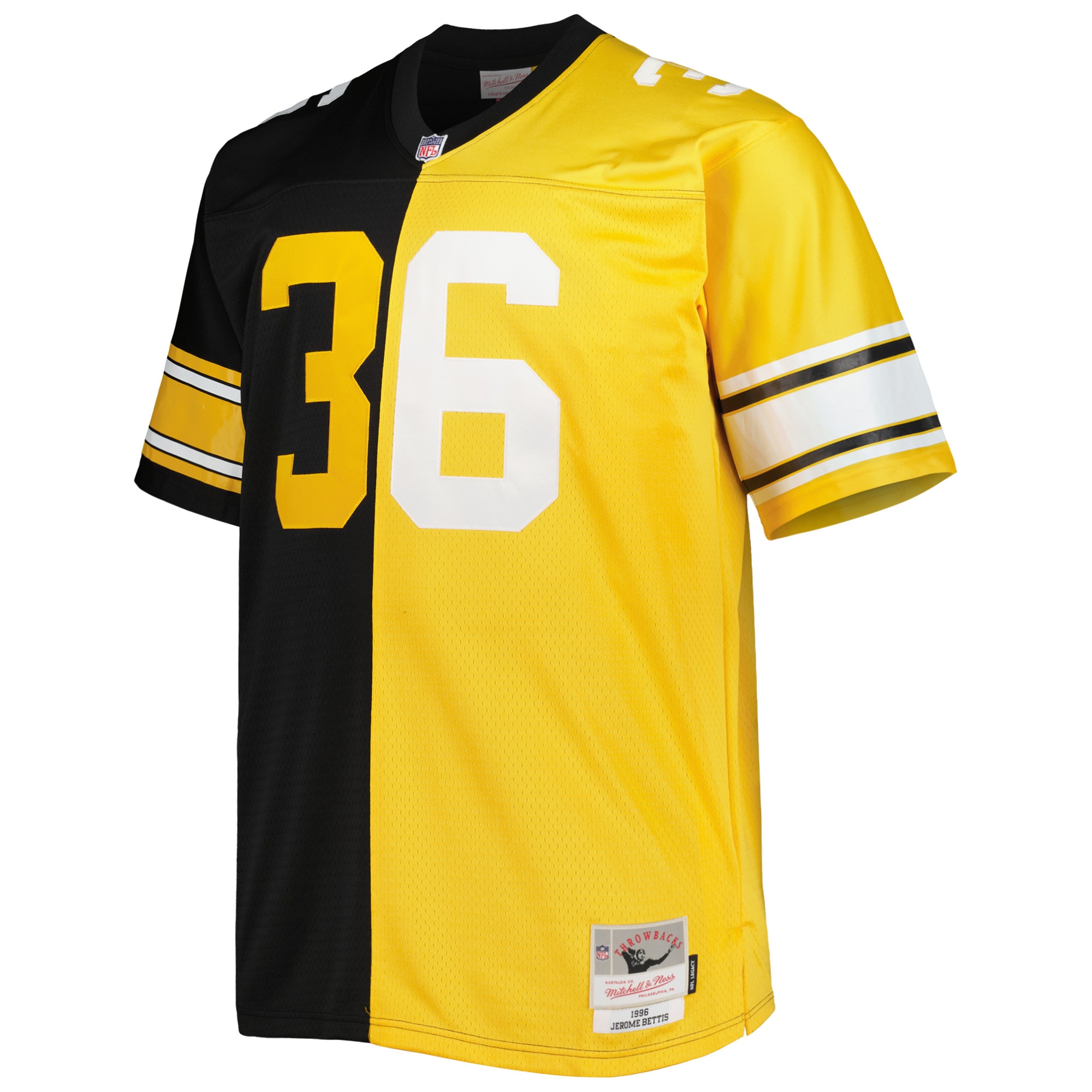Alternative view of Jerome Bettis Mitchell & Ness Pittsburgh Steelers Retired Player Game Jersey - Men's