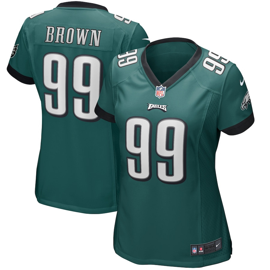 Jerome Brown #99 Philadelphia Eagles Game Jersey - Women's | Midnight Green