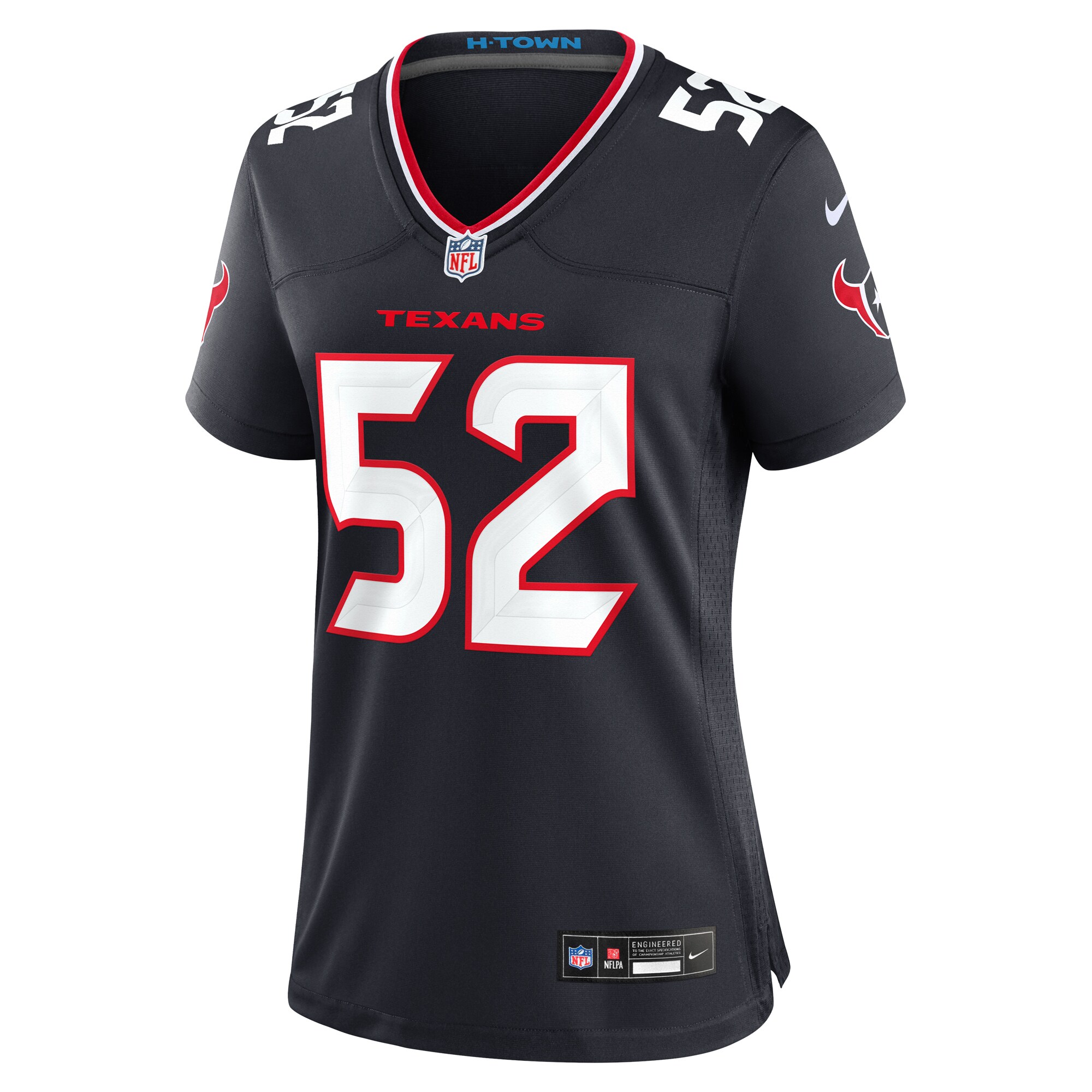 Alternative view of Jerry Hughes Houston Texans Game Jersey - Women's