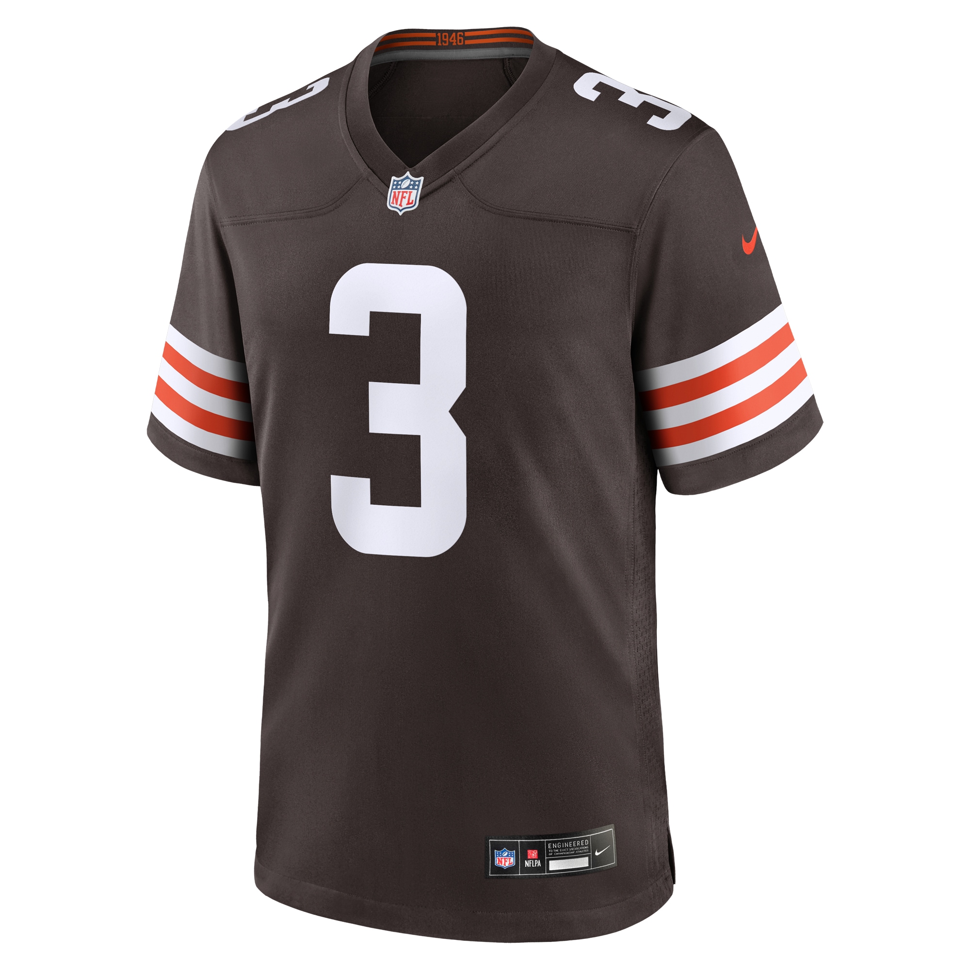 Alternative view of Jerry Jeudy Cleveland Browns Game Jersey - Men's