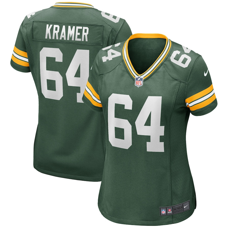 Jerry Kramer #64 Green Bay Packers Game Jersey - Women's | Green