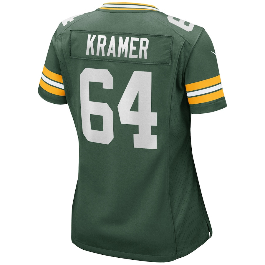Jerry Kramer #64 Green Bay Packers Game Jersey - Women's | Green - Image 3