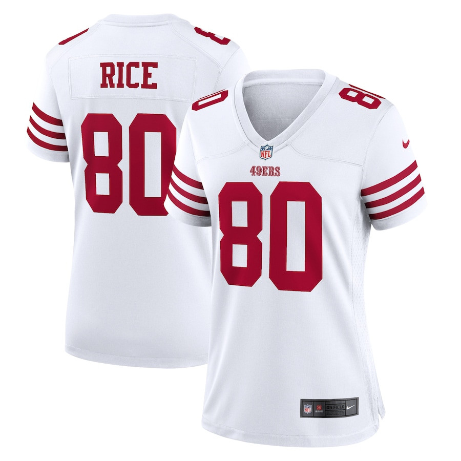 Jerry Rice #80 San Francisco 49ers Game Jersey - Women's | White