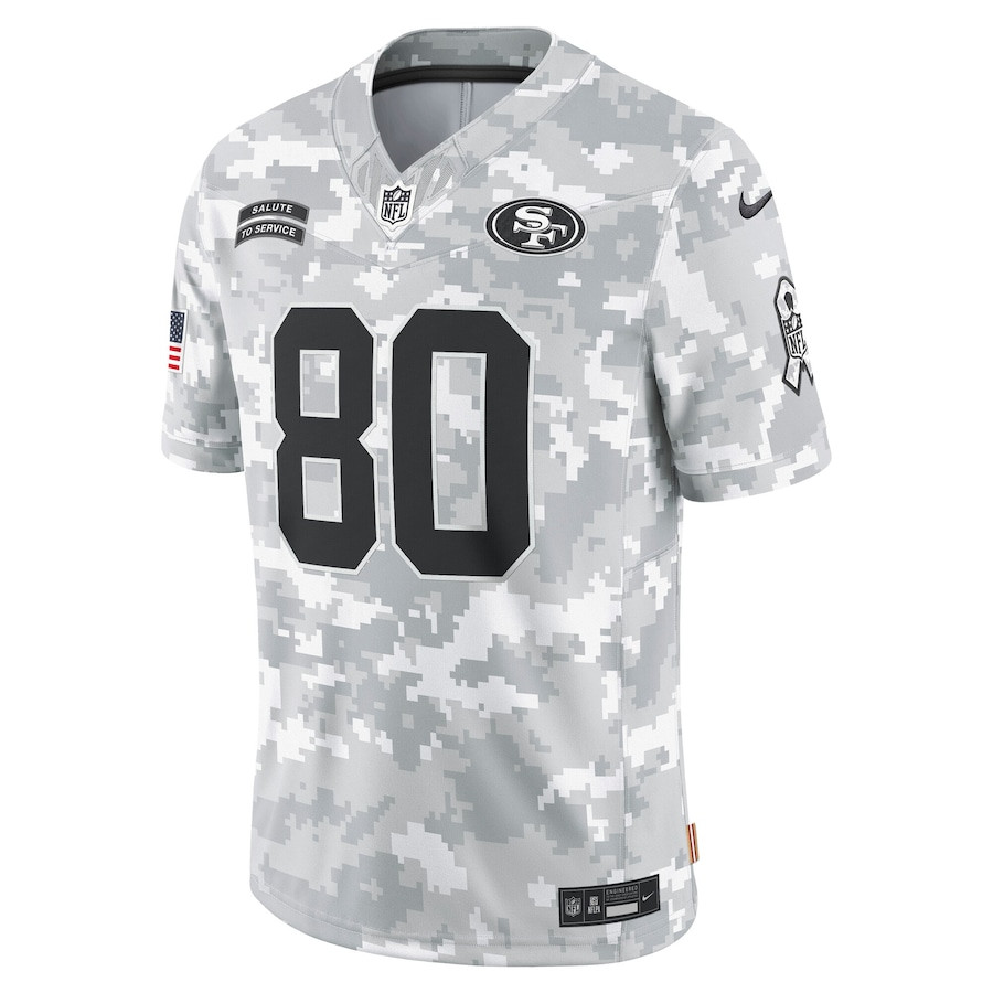 Alternative view of Jerry Rice #80 San Francisco 49ers Salute To Service Limited Jersey - Men's | Arctic Camo