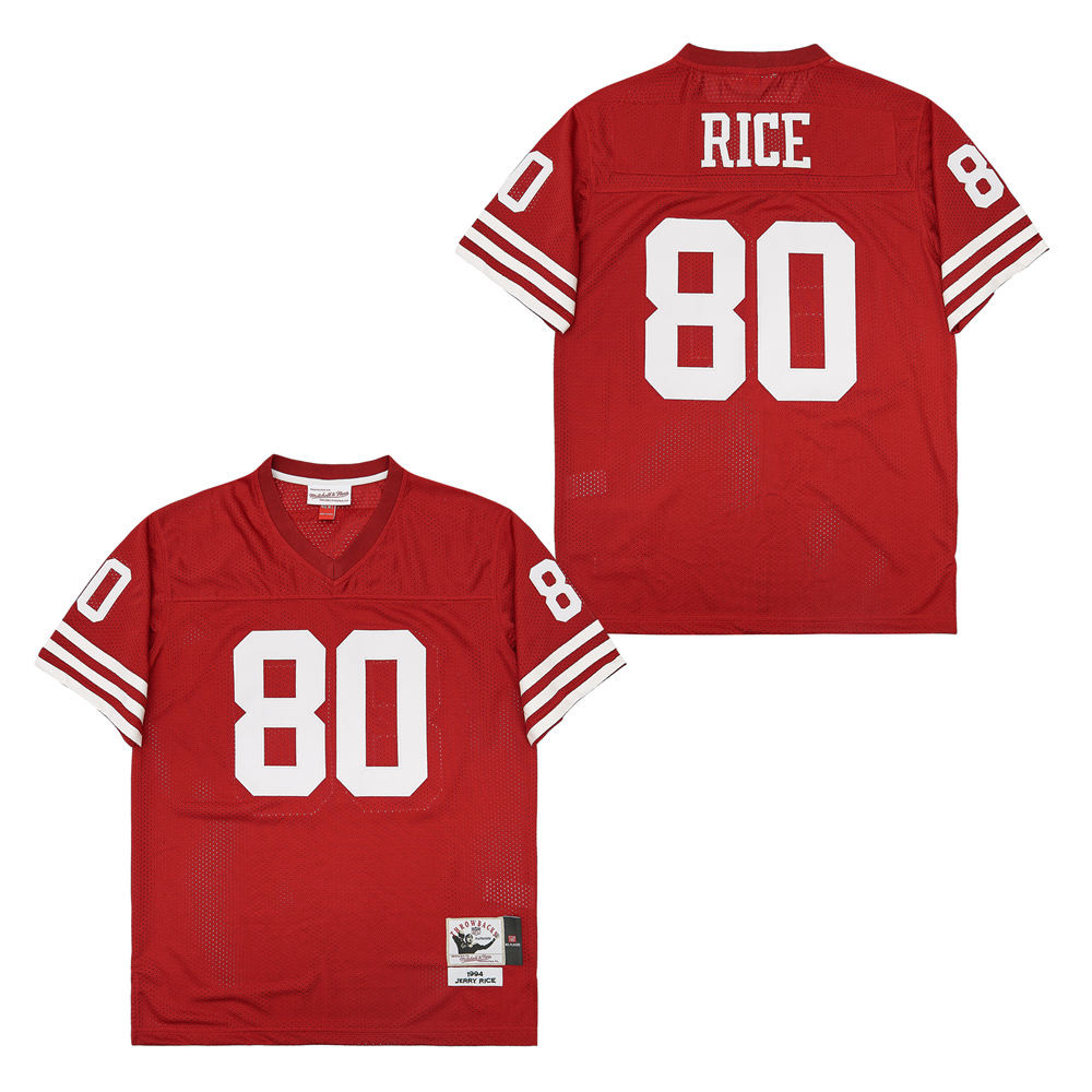 Jerry Rice #80 San Francisco 49ers Throwback Game Jersey - Men's | Red