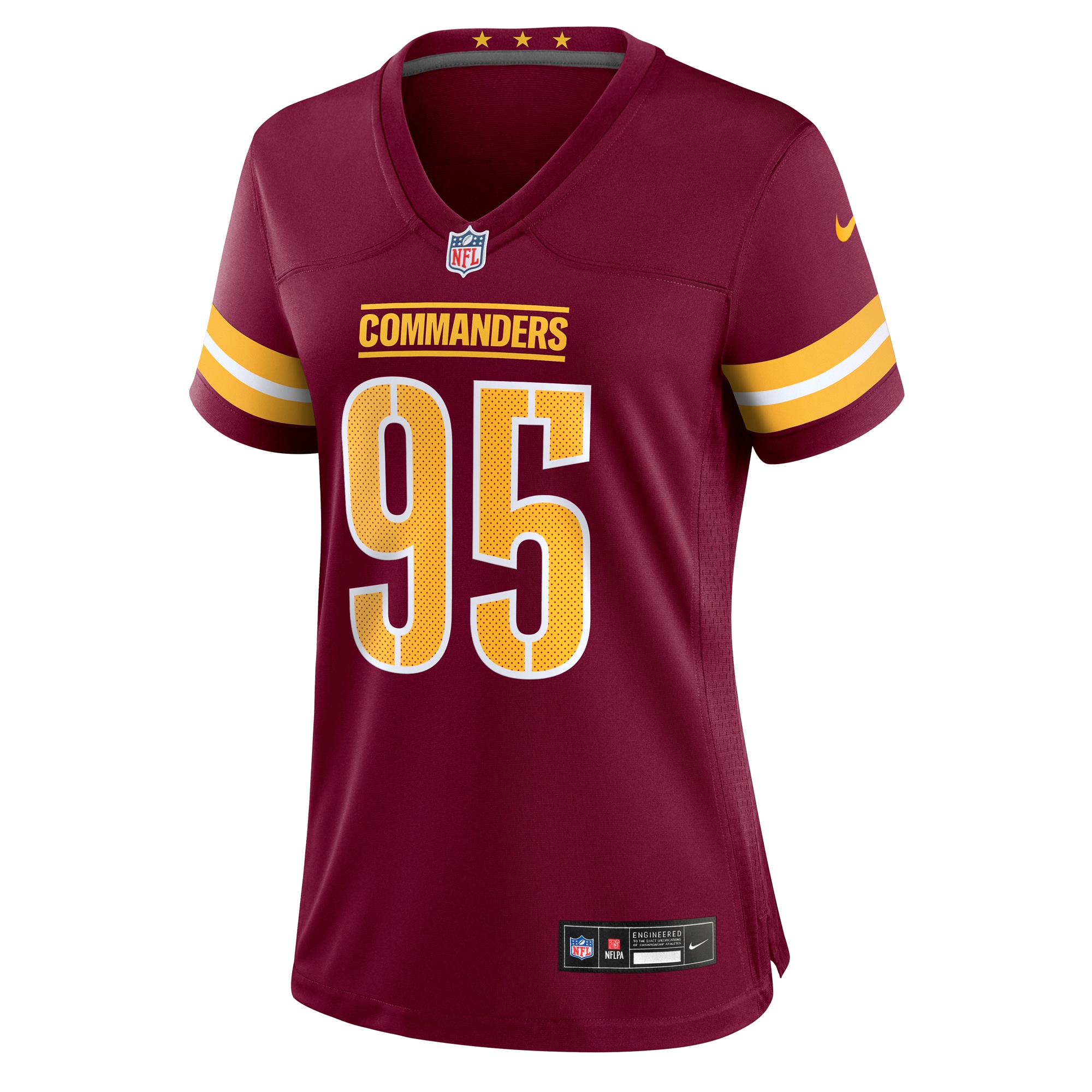 Alternative view of Jer'Zhan Newton Washington Commanders Game Jersey - Women's
