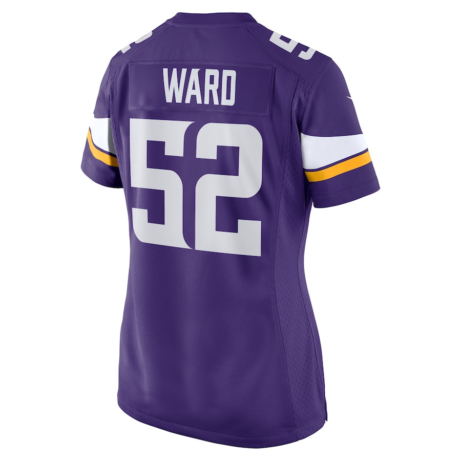 Jihad Ward #52 Minnesota Vikings Game Jersey - Women's | Purple - Image 3