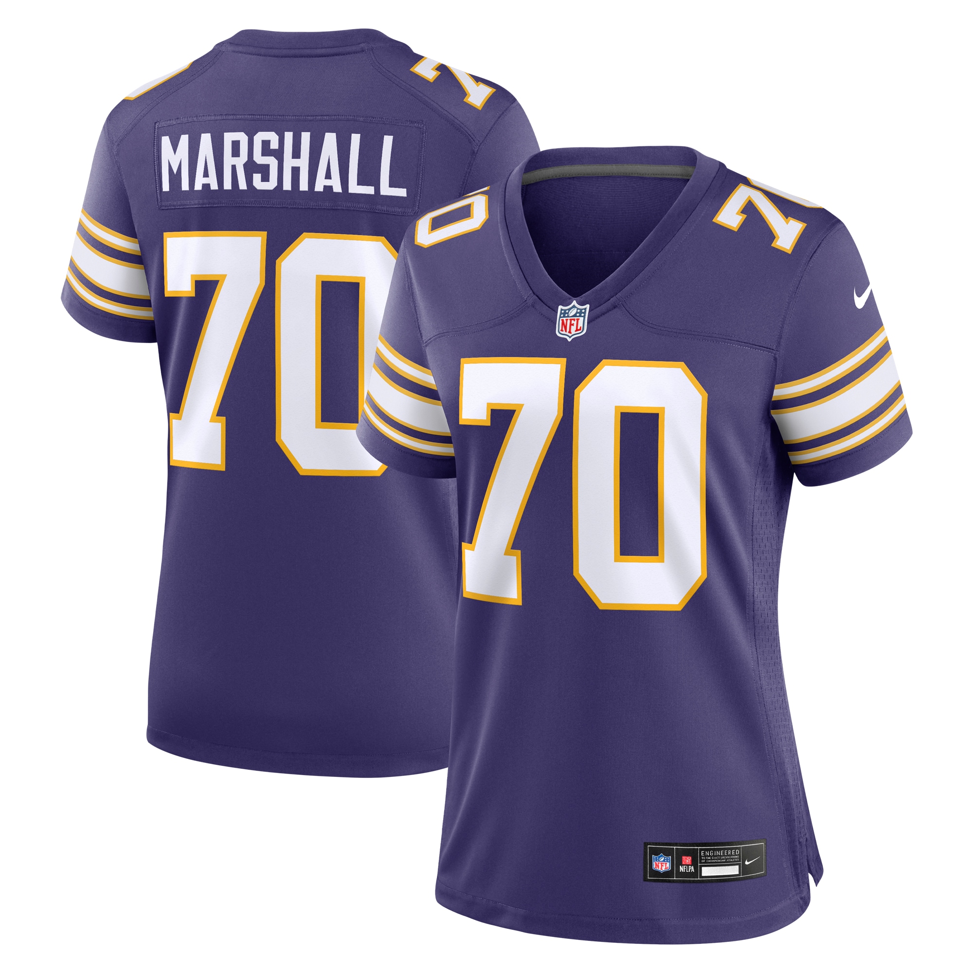 Jim Marshall Minnesota Vikings Classic Game Jersey - Women's