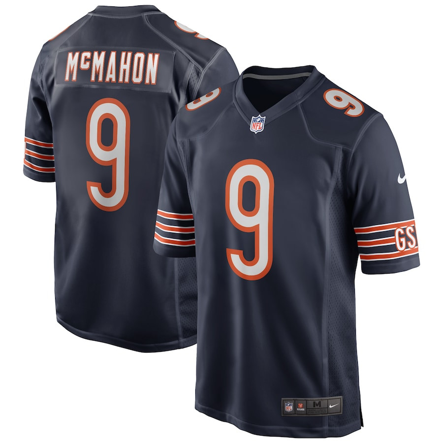 Jim McMahon #9 Chicago Bears Game Jersey - Men's | Navy