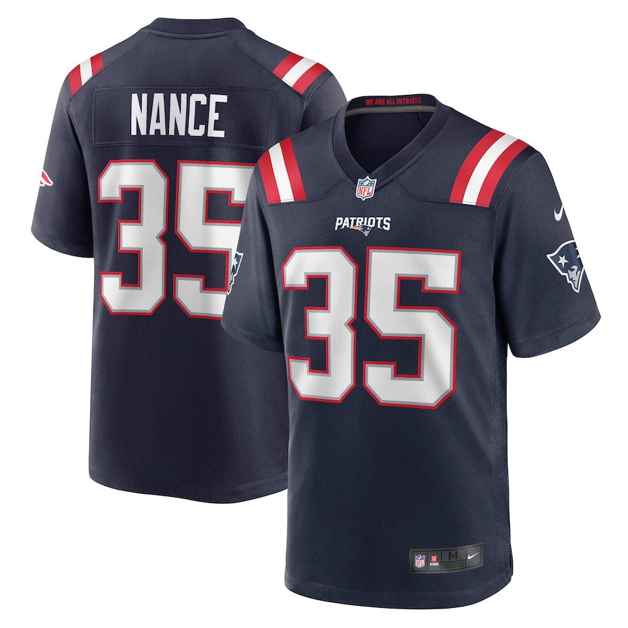 Jim Nance #35 New England Patriots Game Jersey - Men's | Navy