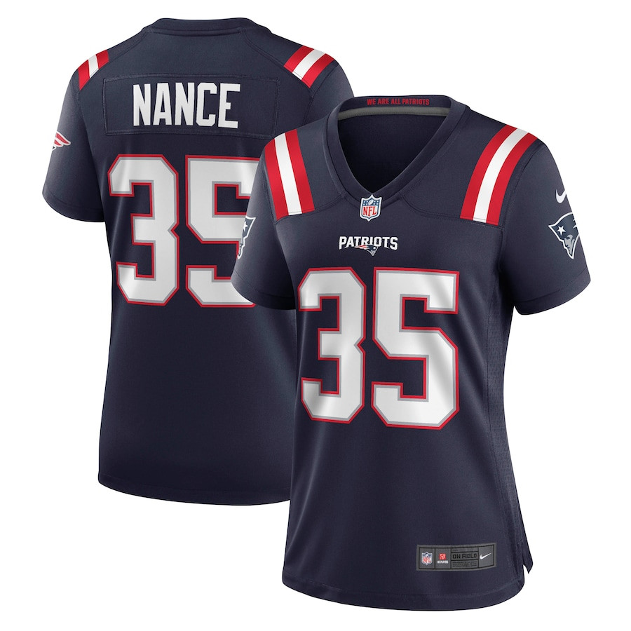 Jim Nance #35 New England Patriots Game Jersey - Women's | Navy