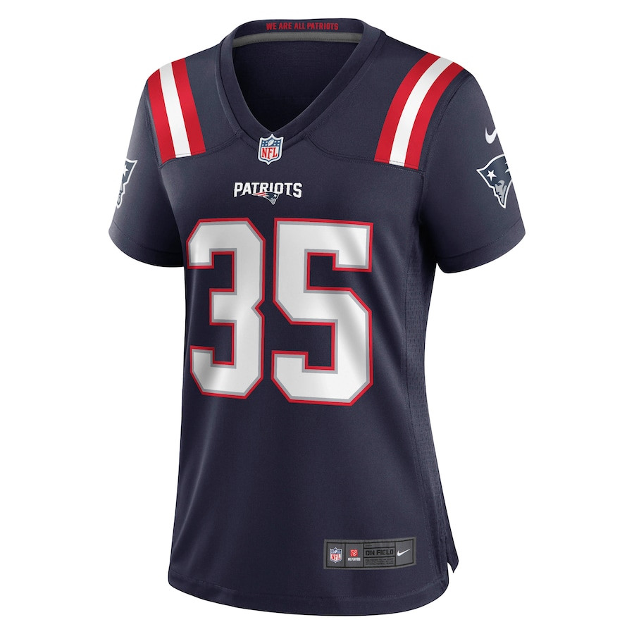 Alternative view of Jim Nance #35 New England Patriots Game Jersey - Women's | Navy