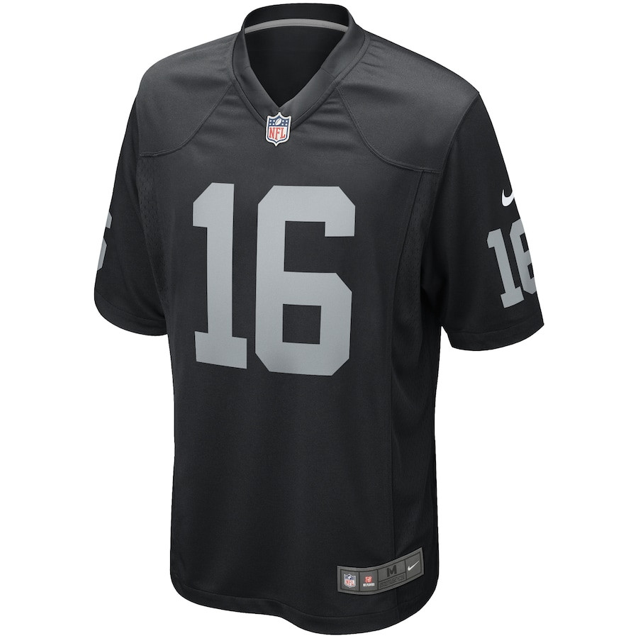 Alternative view of Jim Plunkett #16 Las Vegas Raiders Game Jersey - Men's | Black