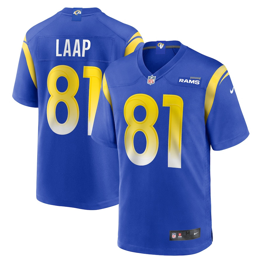 JJ Laap #81 Los Angeles Rams Game Jersey - Men's | Royal