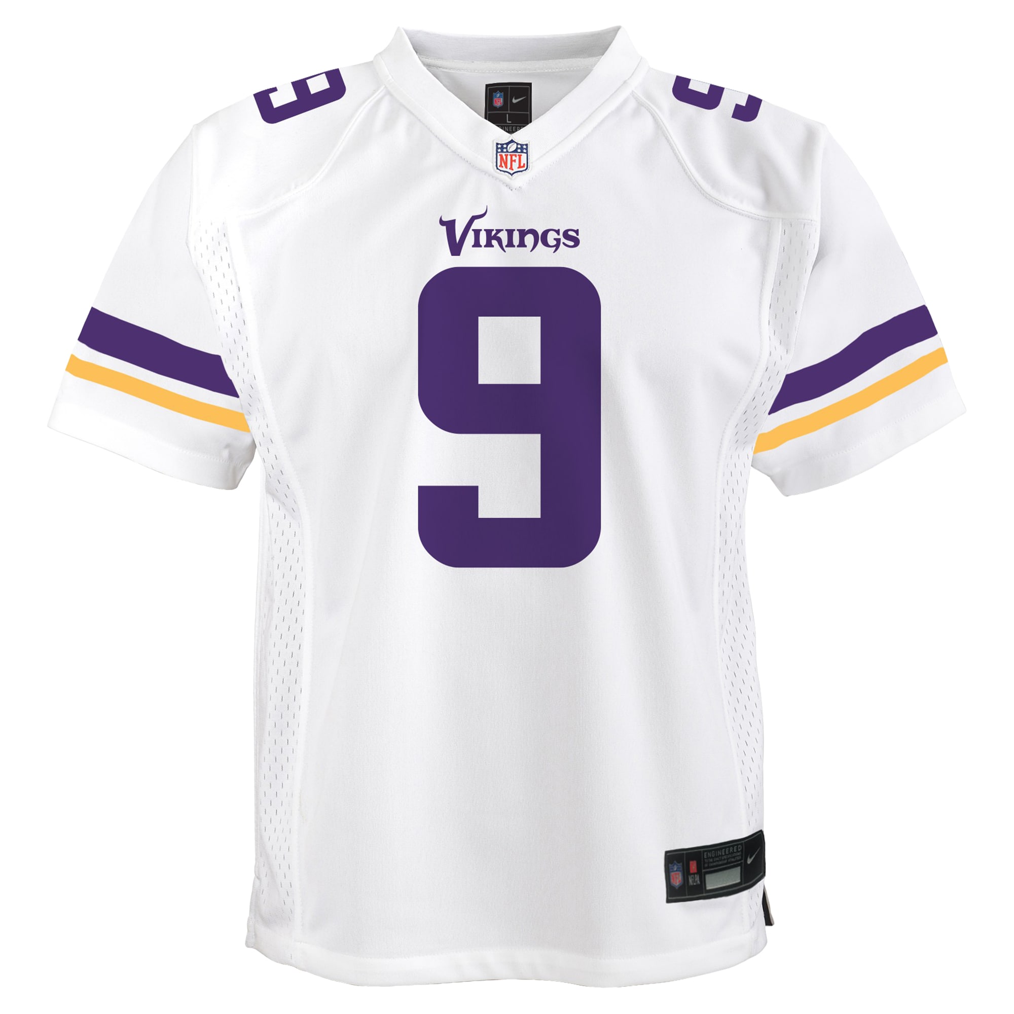 Alternative view of J.J. McCarthy Minnesota Vikings Game Jersey - Youth