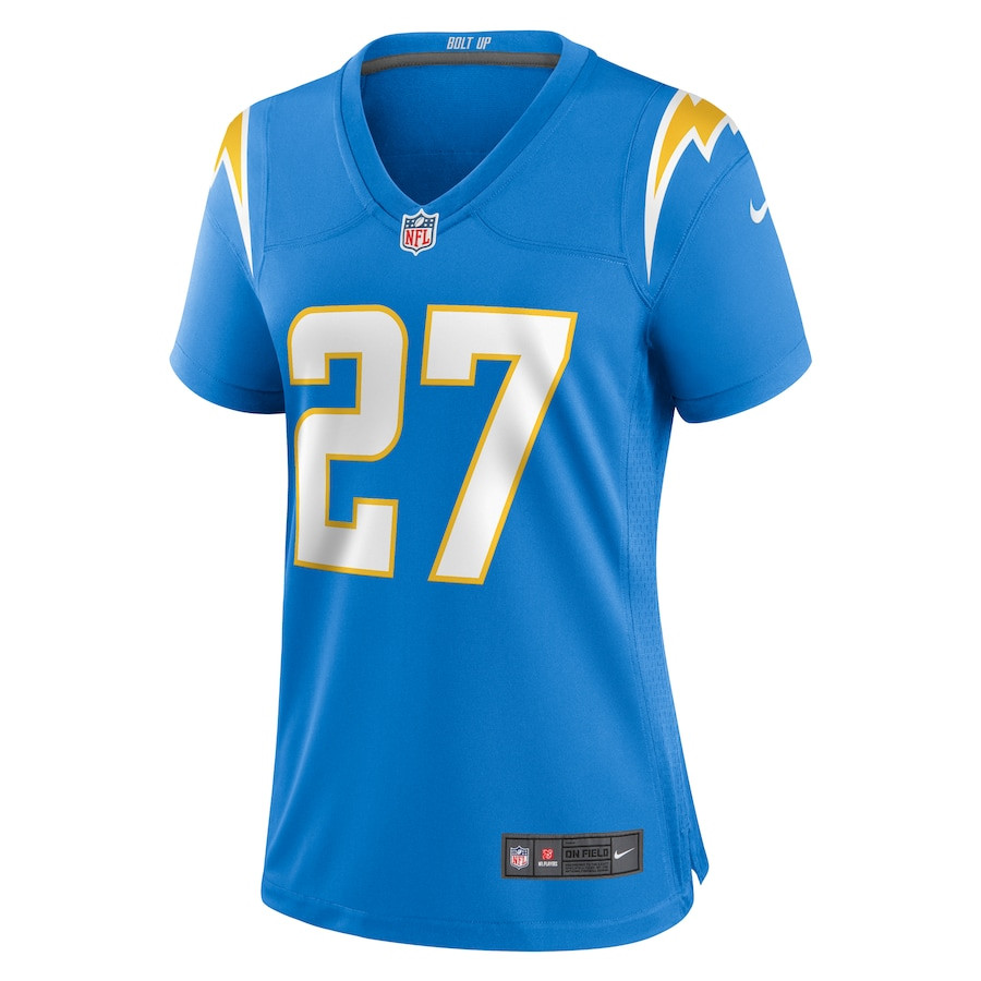 Alternative view of J.K. Dobbins #27 Los Angeles Chargers Game Jersey - Women's | Powder Blue