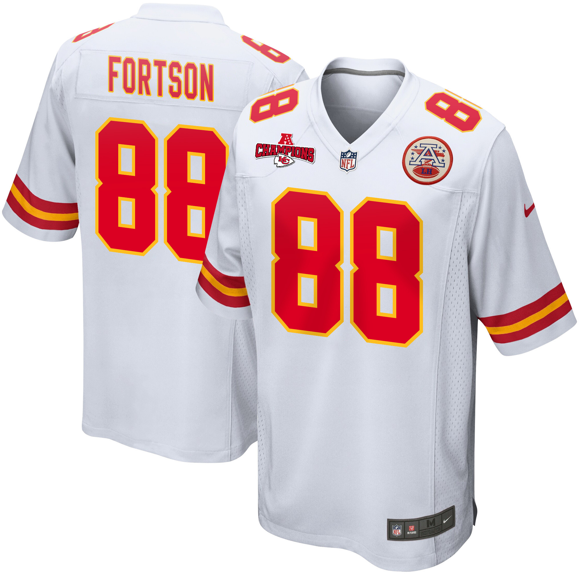 Jody Fortson #88 Kansas City Chiefs Game Jersey - Men's | White
