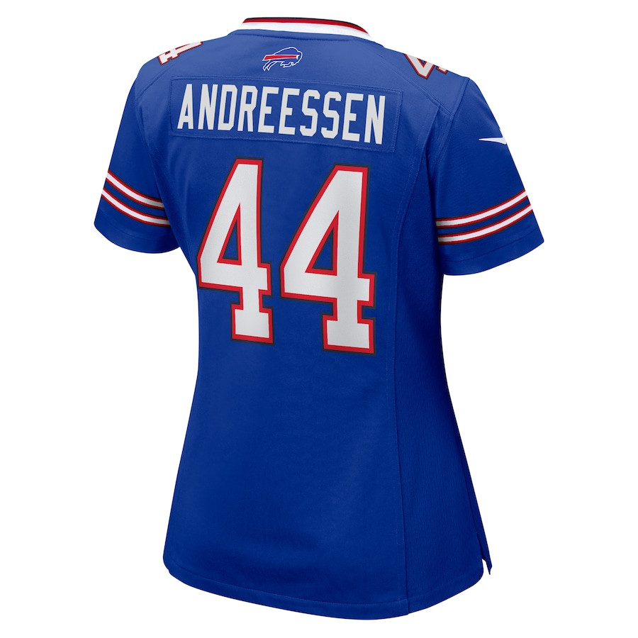 Joe Andreessen #44 Buffalo Bills Game Jersey - Women's | Royal - Image 3