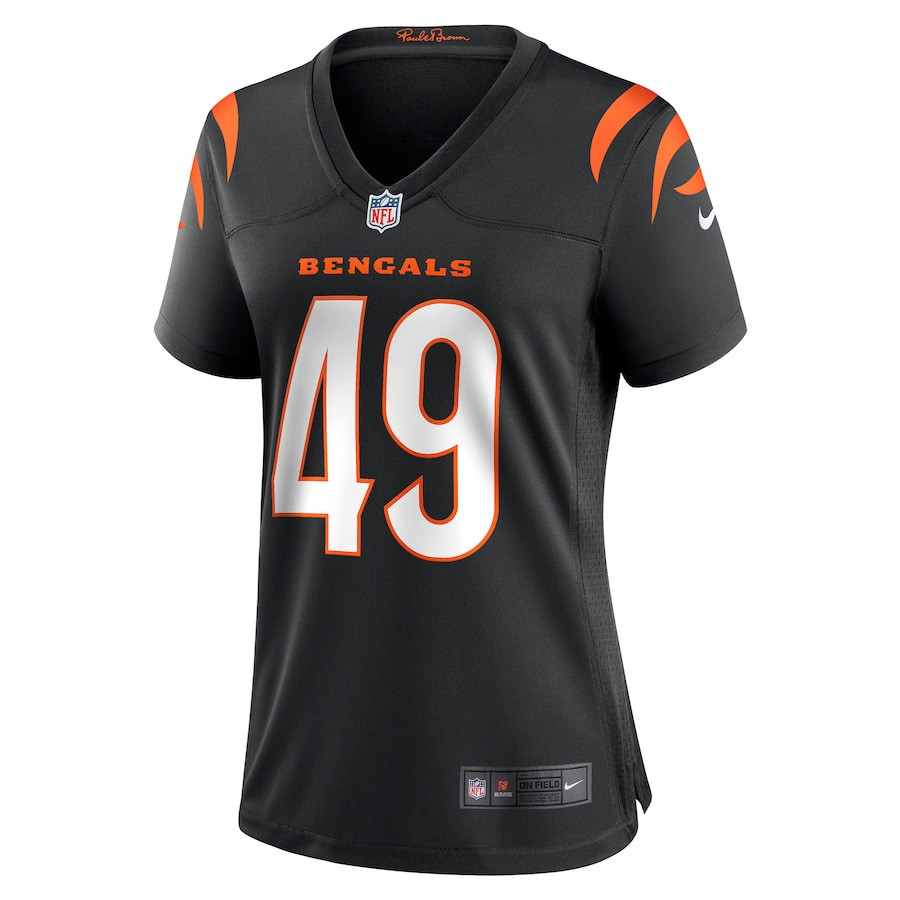 Alternative view of Joe Bachie #49 Cincinnati Bengals Game Jersey - Women's | Black