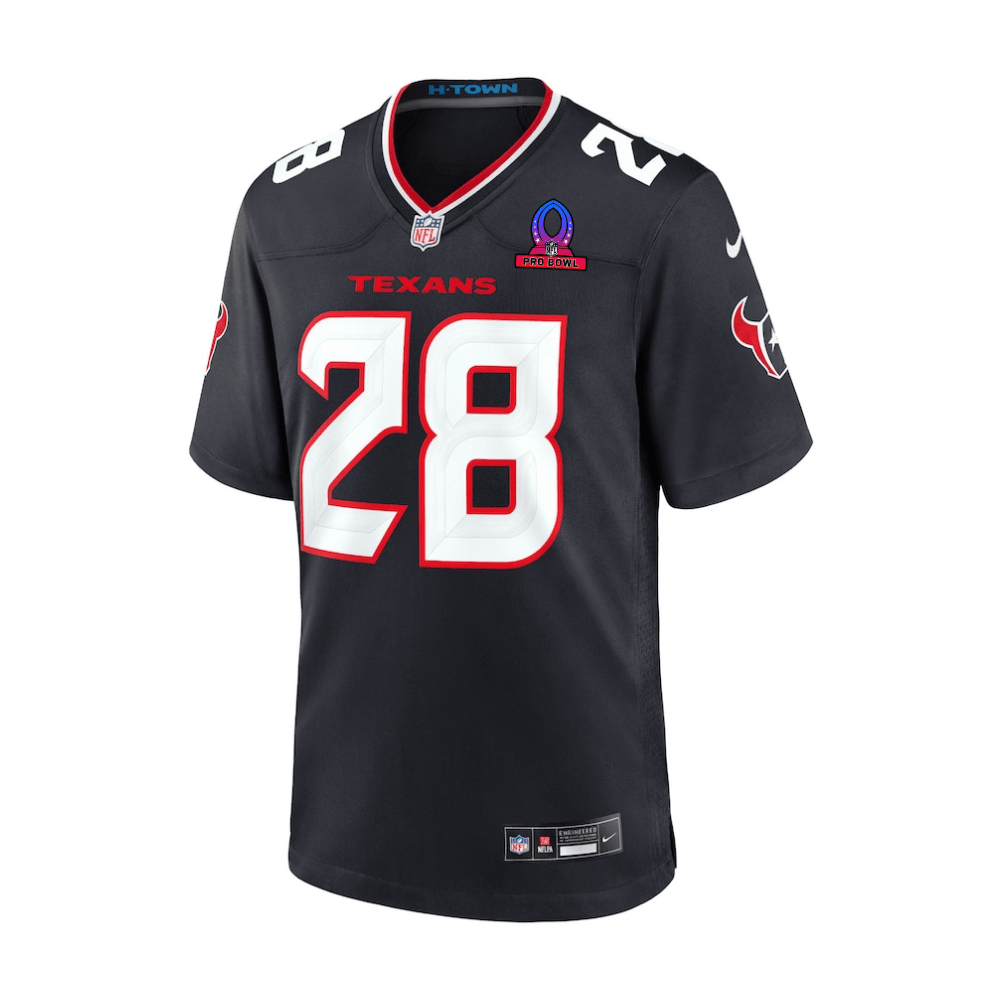 Alternative view of Joe Mixon #28 Houston Texans Game Jersey - Men's | Navy