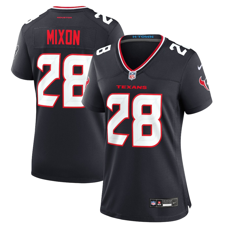 Joe Mixon #28 Houston Texans Game Jersey - Women's | Navy