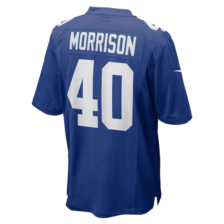 Joe Morrison #40 New York Giants Game Jersey - Men's | Royal - Image 3