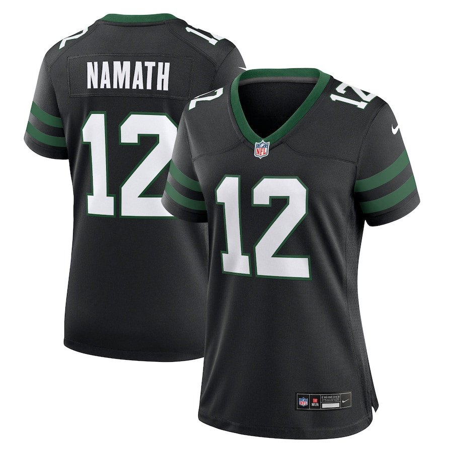 Joe Namath #12 New York Jets Alternate Game Jersey - Women's | Legacy Black