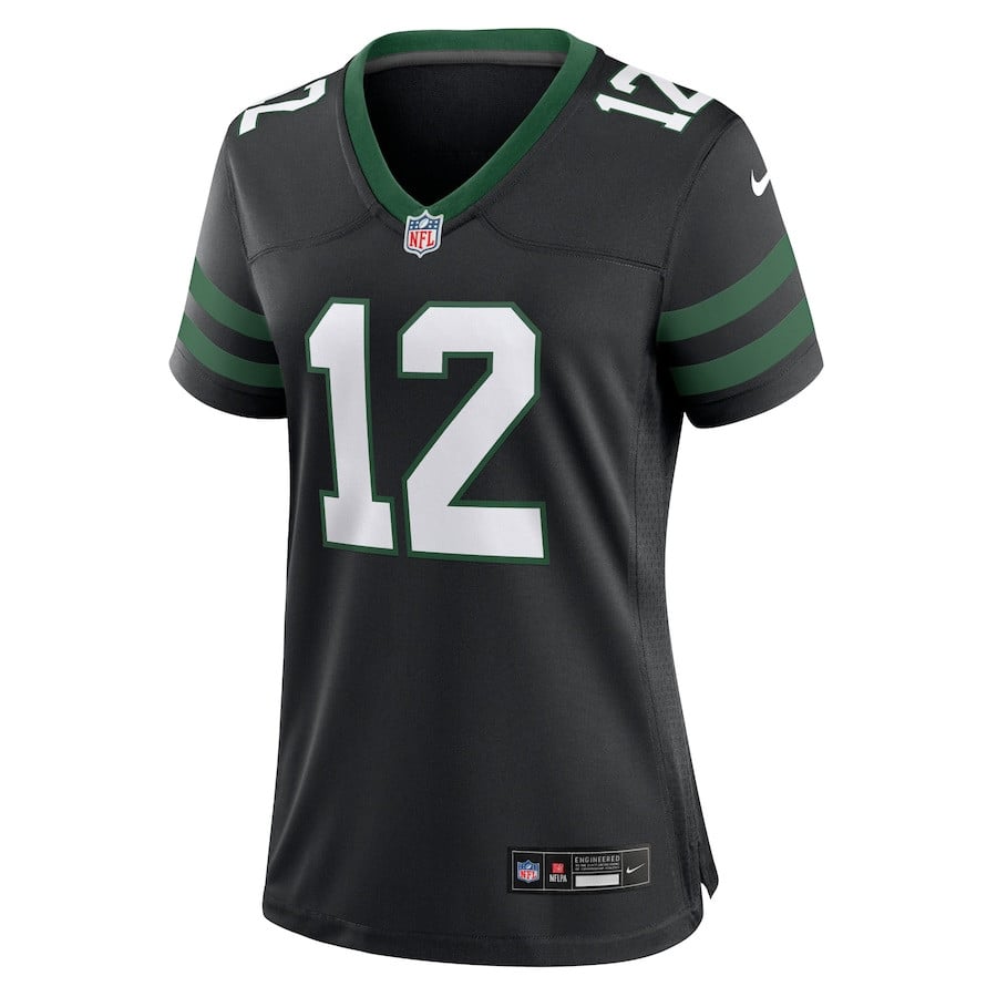 Alternative view of Joe Namath #12 New York Jets Alternate Game Jersey - Women's | Legacy Black